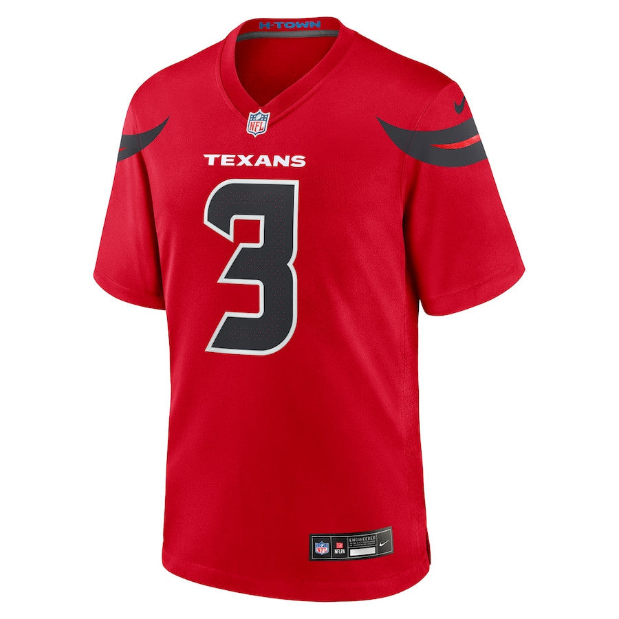 Tank Dell 3 Houston Texans Alternate Game Jersey – Red JS7196