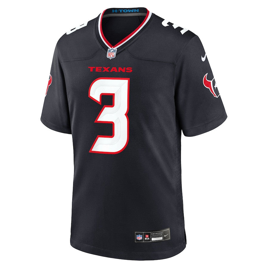 Tank Dell 3 Houston Texans Game Jersey – Navy JS2712