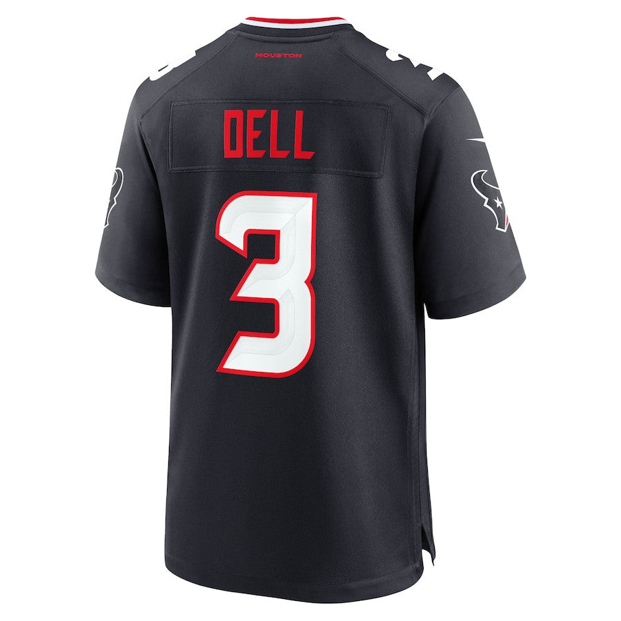 Tank Dell 3 Houston Texans Game Jersey – Navy JS2712