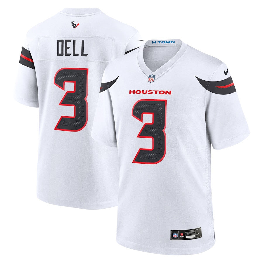 Tank Dell 3 Houston Texans Game Jersey – White JS1771