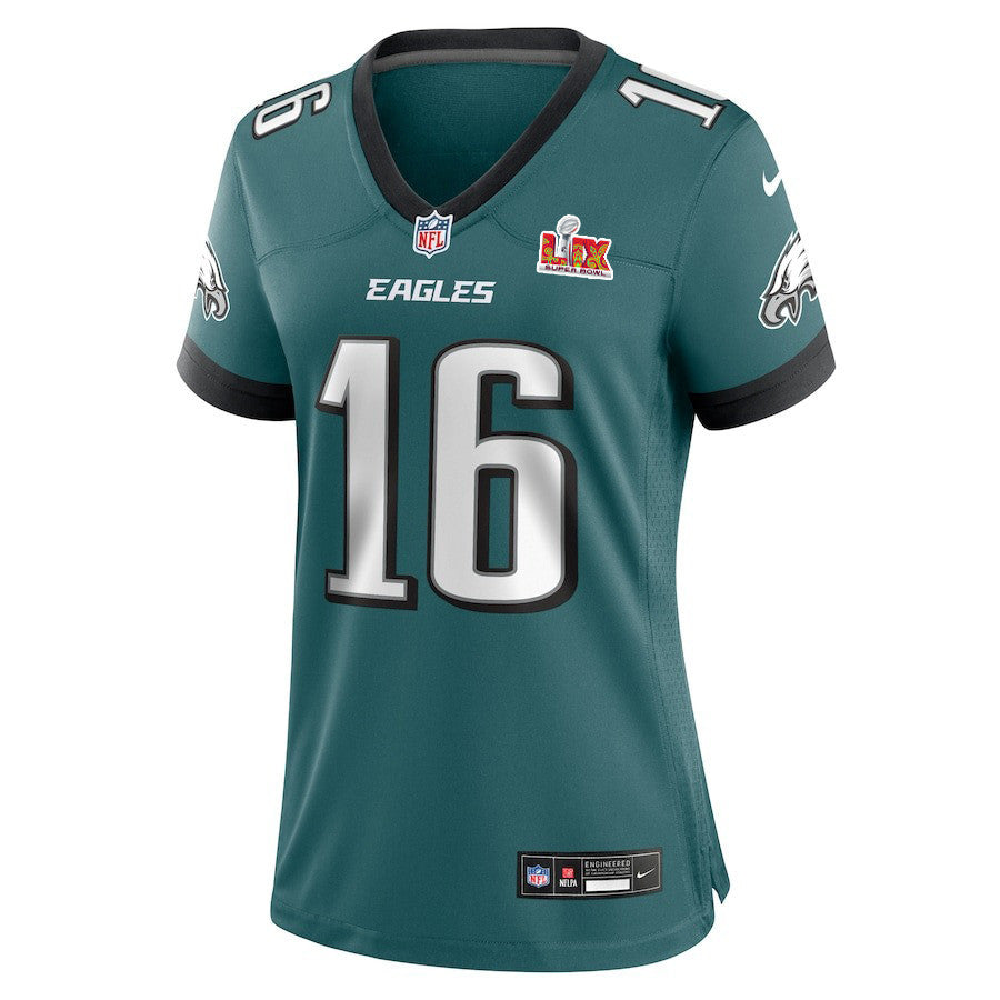Tanner McKee #16 Philadelphia Eagles Super Bowl LIX Jersey – Midnight Green JS8485