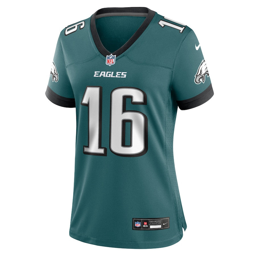Tanner McKee 16 Philadelphia Eagles Team Game Jersey – Midnight Green JS6715