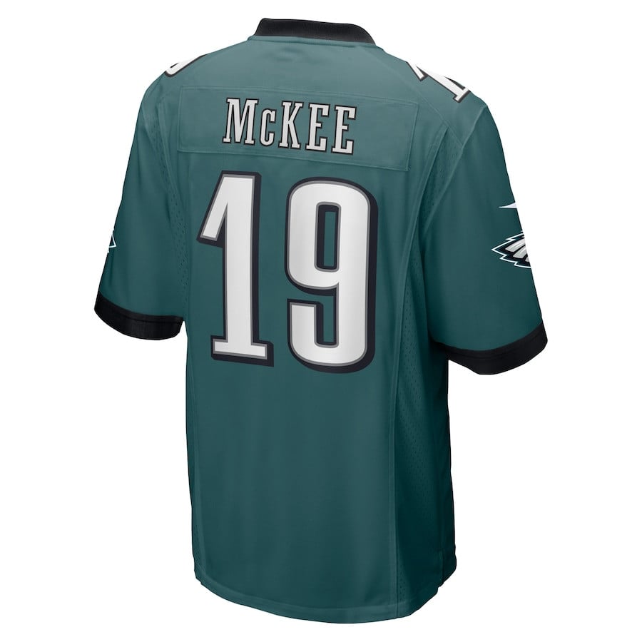 Tanner McKee 19 Philadelphia Eagles Team Game Jersey – Midnight Green JS6872