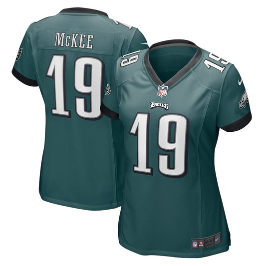 Tanner McKee 19 Philadelphia Eagles Team Game Jersey – Midnight Green JS7113