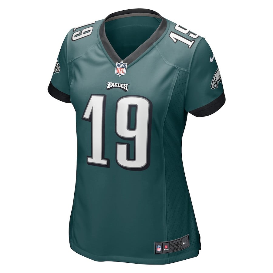 Tanner McKee 19 Philadelphia Eagles Team Game Jersey – Midnight Green JS7113
