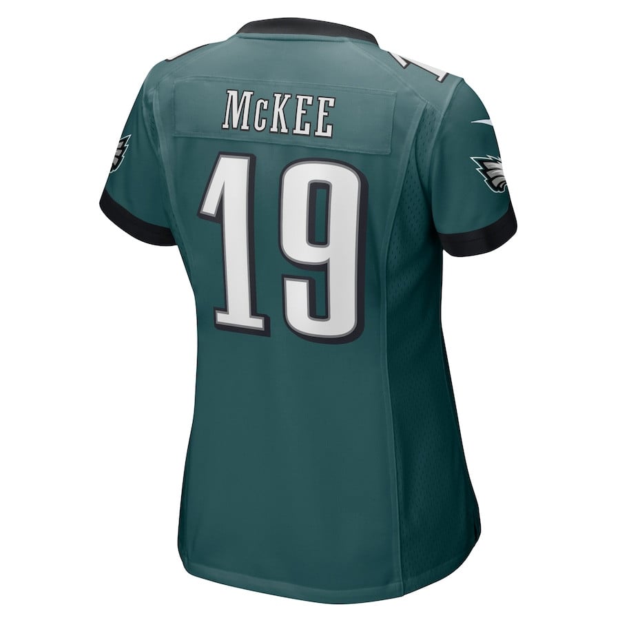 Tanner McKee 19 Philadelphia Eagles Team Game Jersey – Midnight Green JS7113