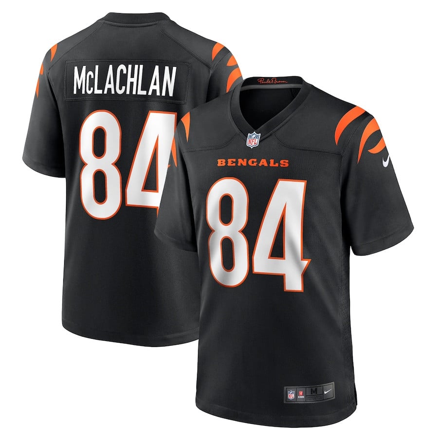 Tanner McLachlan 84 Cincinnati Bengals Game Jersey – Black JS2729