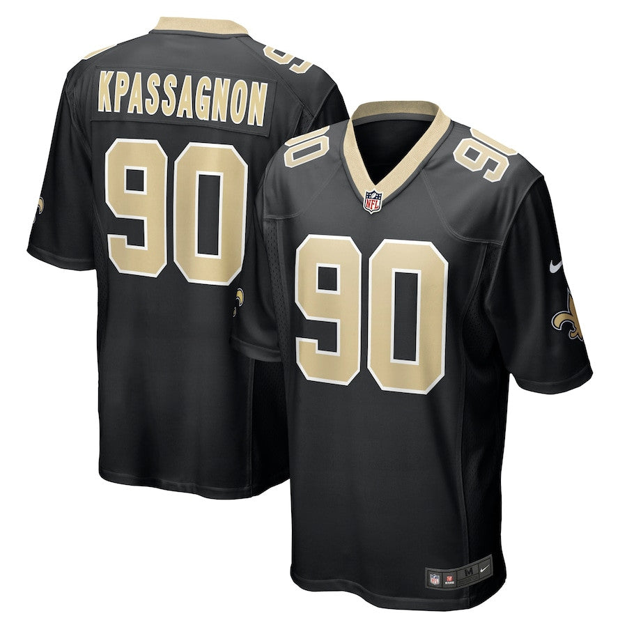 Tanoh Kpassagnon 90 New Orleans Saints Game Jersey – Black JS6480