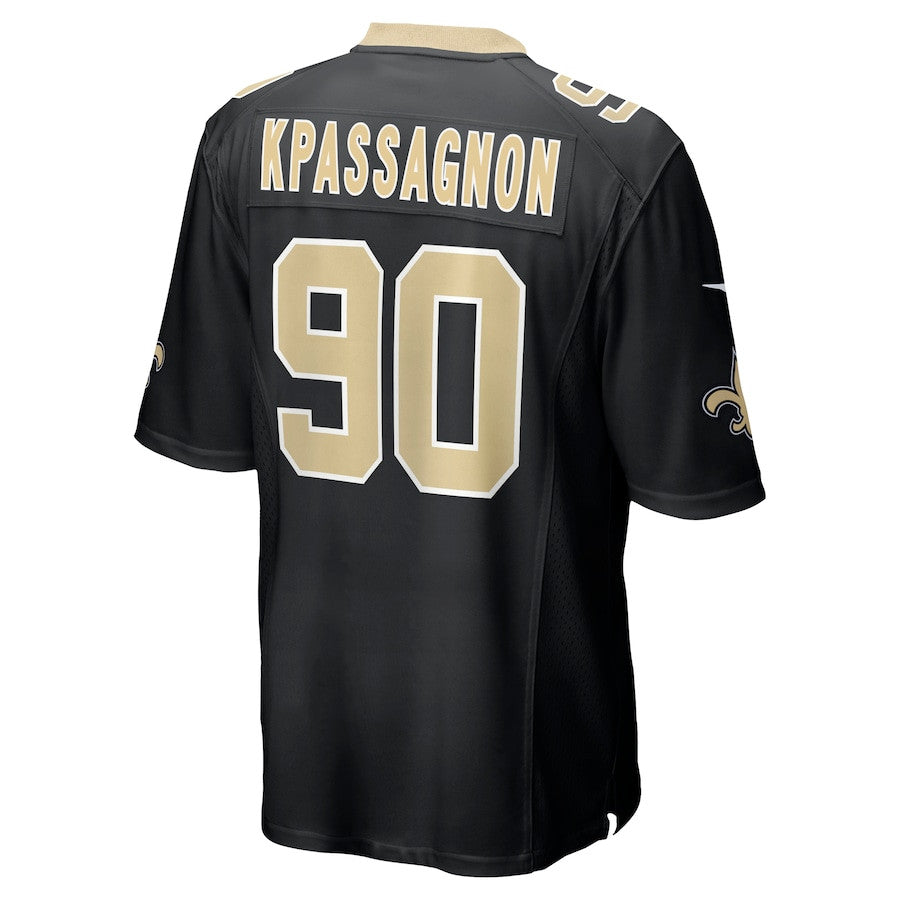Tanoh Kpassagnon 90 New Orleans Saints Game Jersey – Black JS6480