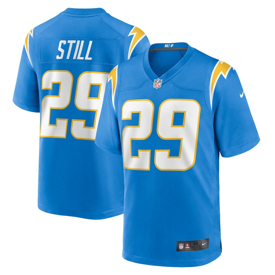 Tarheeb Still 29 Los Angeles Chargers Team Game Jersey – Powder Blue JS2851