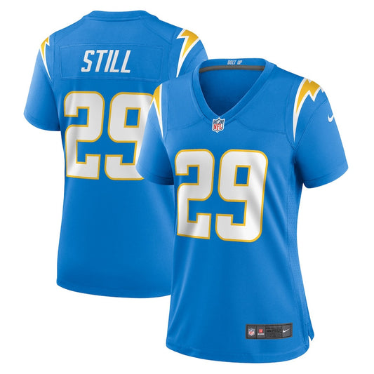 Tarheeb Still 29 Los Angeles Chargers Game Jersey – Powder Blue JS3934