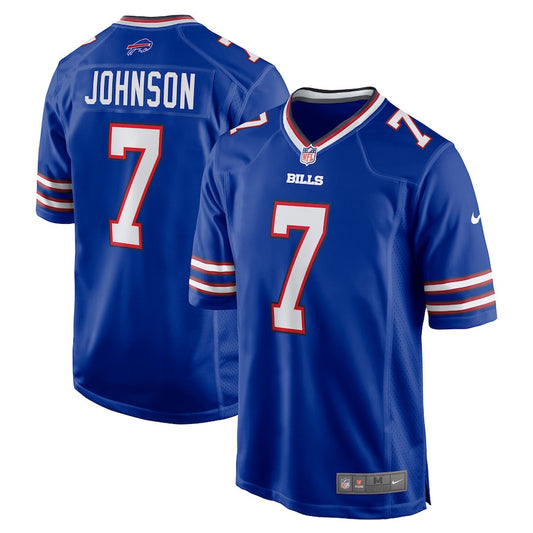 Taron Johnson 7 Buffalo Bills Game Jersey – Royal JS2920