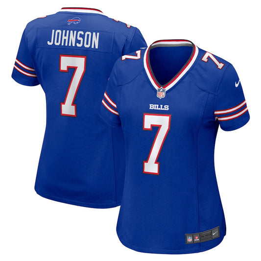 Taron Johnson 7 Buffalo Bills Game Jersey – Royal JS2213