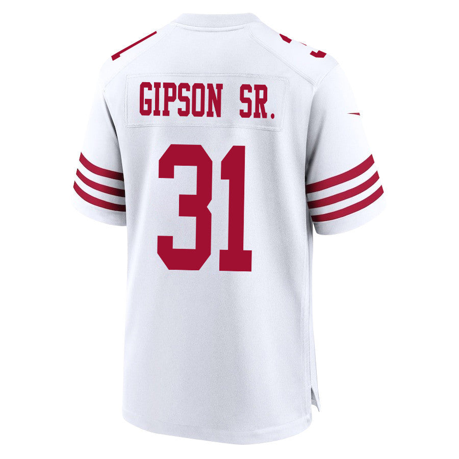 Tashaun Gipson Sr. 31 San Francisco 49ers NFC Champions Patch Game Jersey – White JS8985