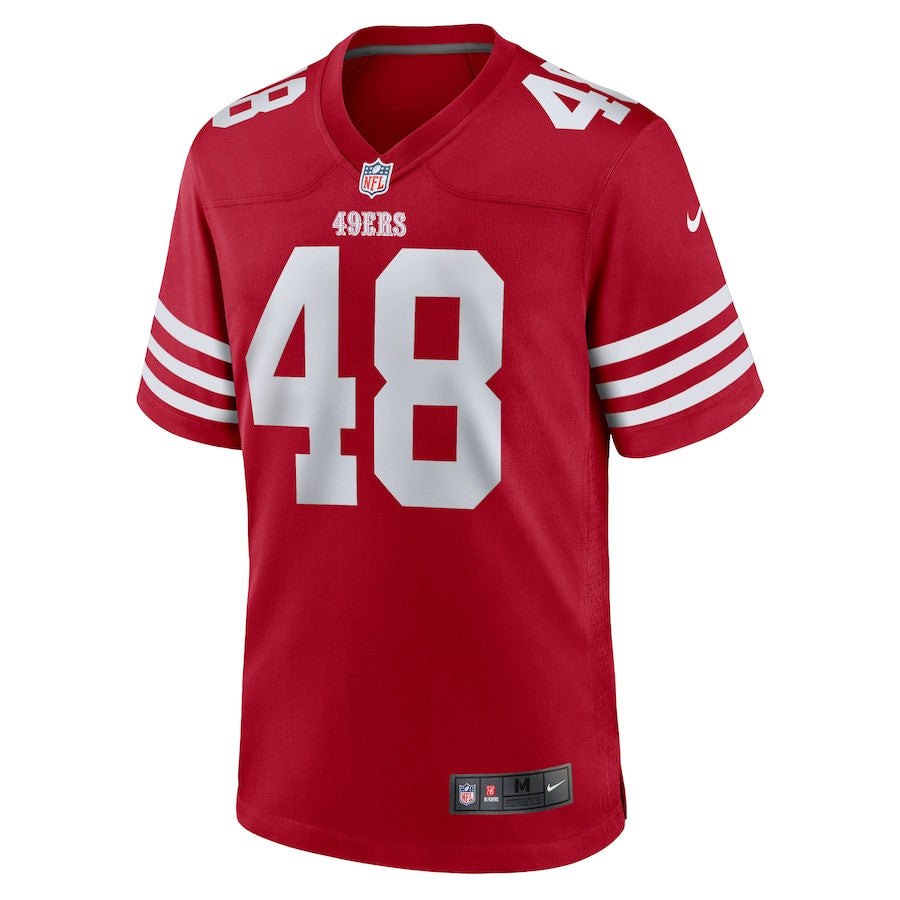 Tatum Bethune 48 San Francisco 49ers Game Jersey – Scarlet JS8885