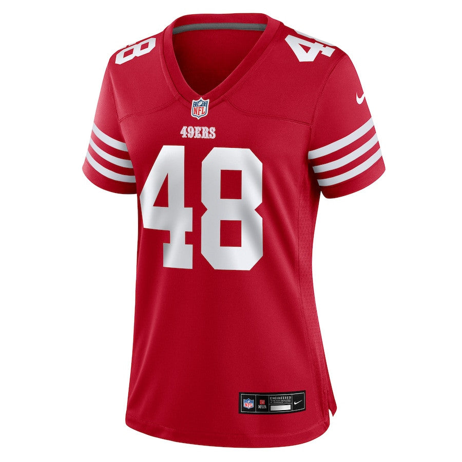 Tatum Bethune 48 San Francisco 49ers Game Jersey – Scarlet JS9771