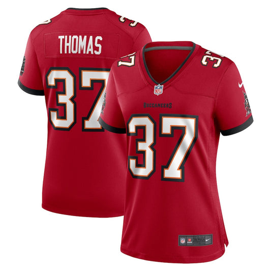 Tavierre Thomas 37 Tampa Bay Buccaneers Game Jersey – Red JS7846
