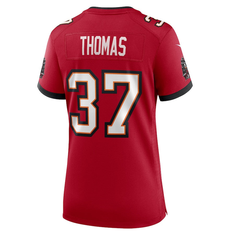 Tavierre Thomas 37 Tampa Bay Buccaneers Game Jersey – Red JS7846