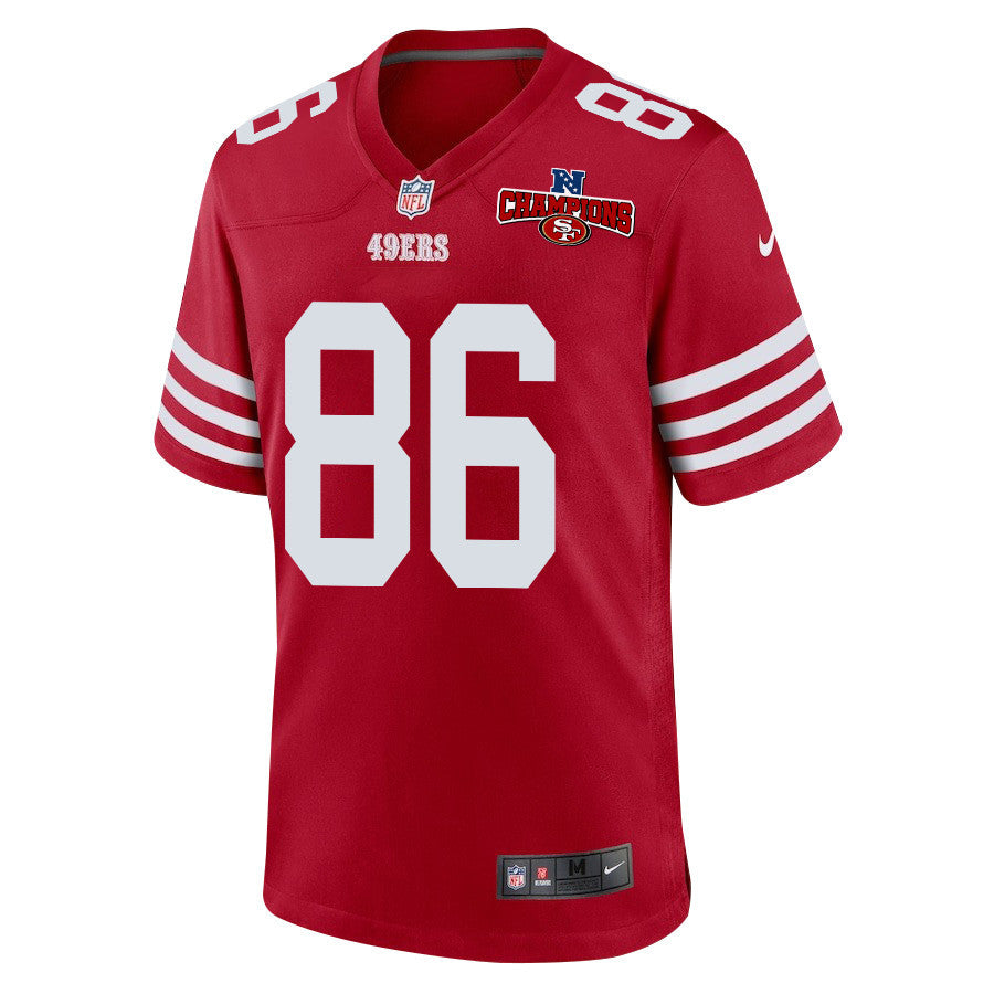 Tay Martin 86 San Francisco 49ers NFC Champions Patch Game Jersey – Scarlet JS5546
