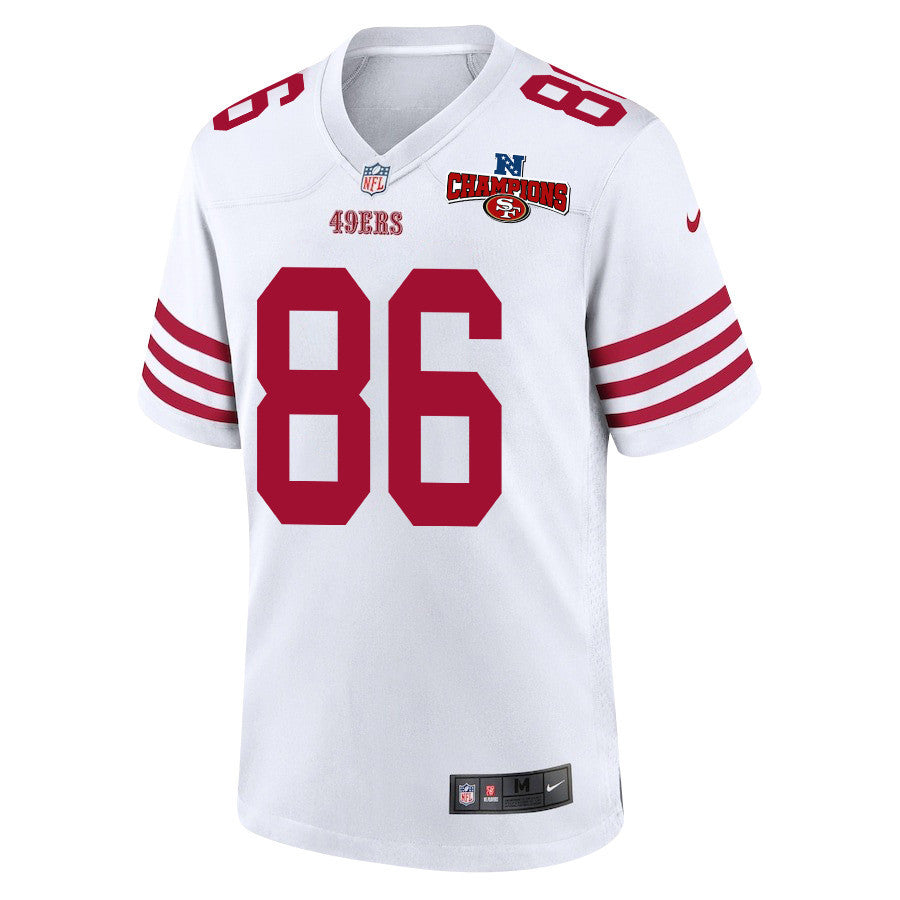 Tay Martin 86 San Francisco 49ers NFC Champions Patch Game Jersey – White JS6811
