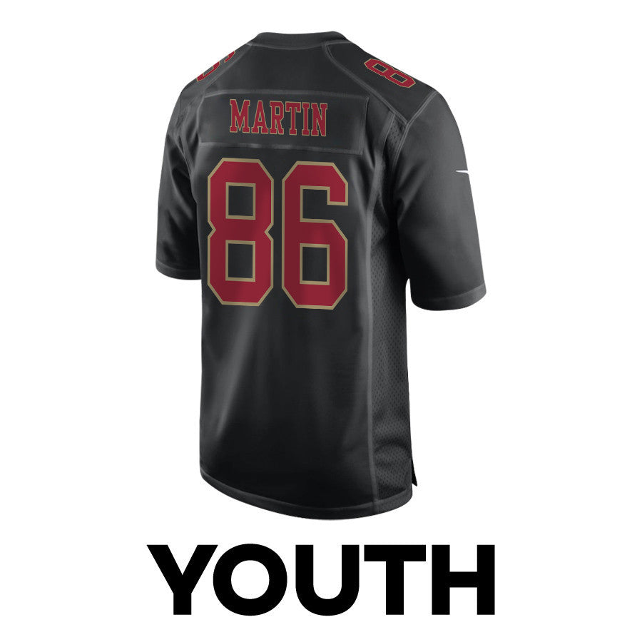 Tay Martin 86 San Francisco 49ers Super Bowl LVIII Patch Fashion Game Jersey – Carbon Black JS3173