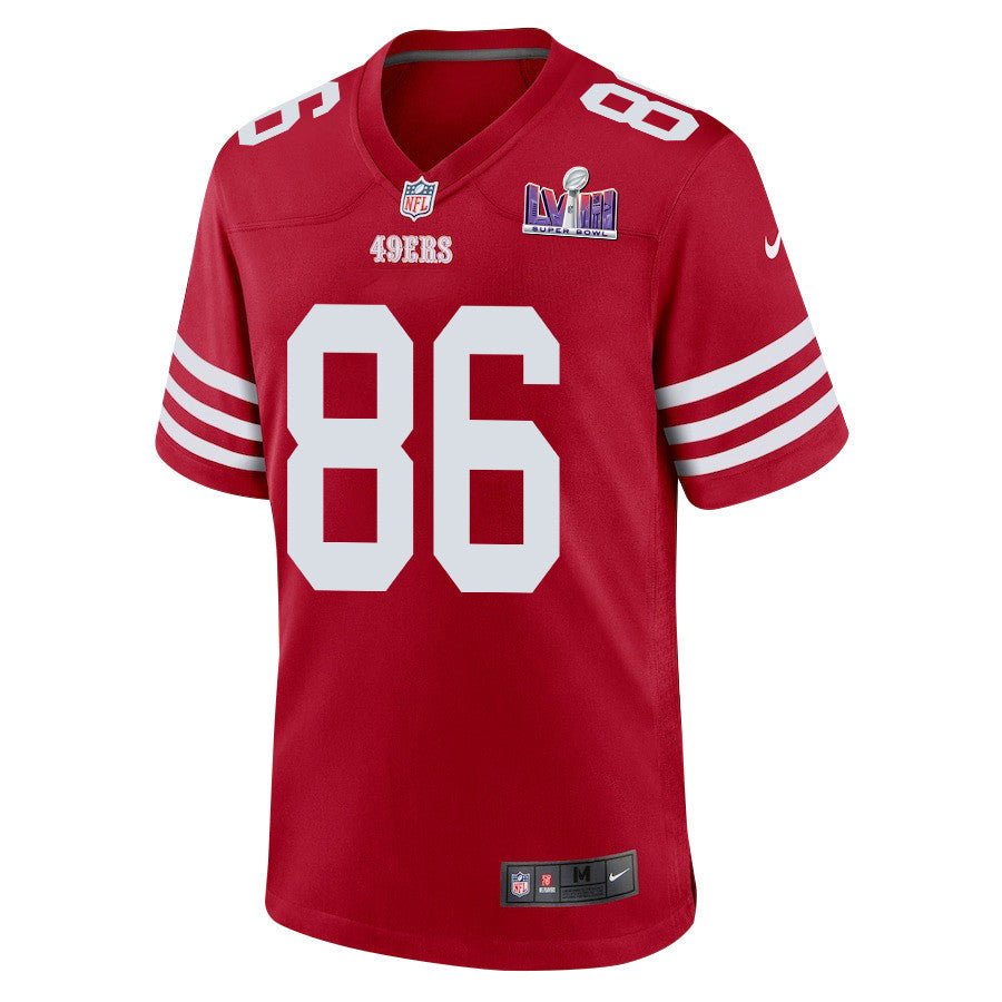 Tay Martin 86 San Francisco 49ers Super Bowl LVIII Patch Game Jersey – Scarlet JS8533