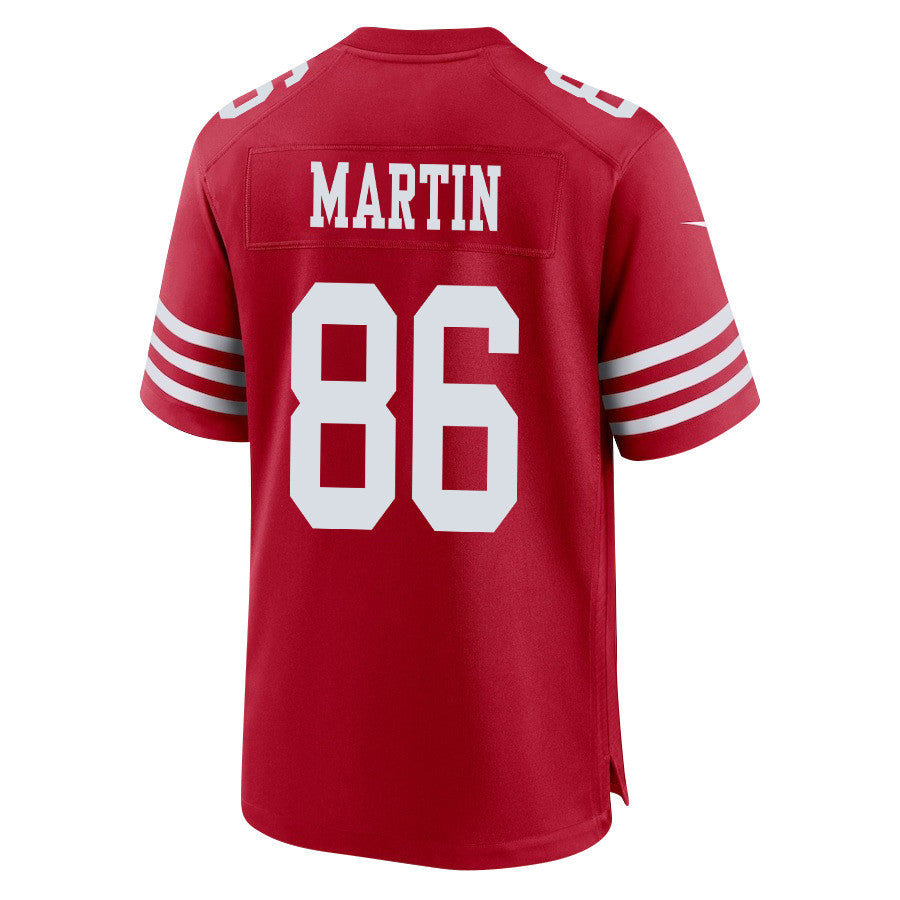 Tay Martin 86 San Francisco 49ers Super Bowl LVIII Patch Game Jersey – Scarlet JS8533