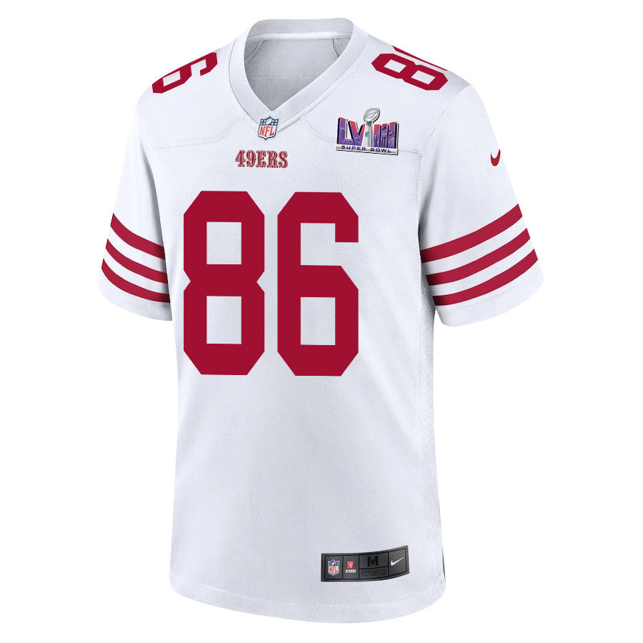 Tay Martin 86 San Francisco 49ers Super Bowl LVIII Patch Game Jersey – White JS3686