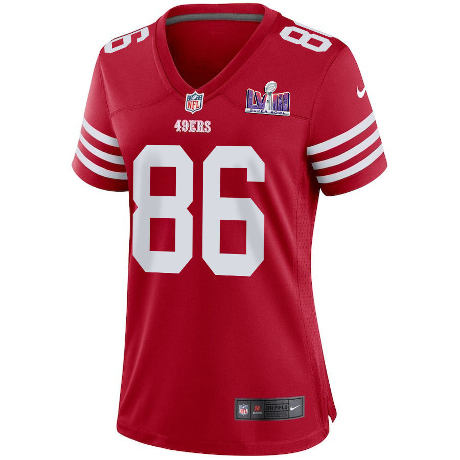 Tay Martin 86 San Francisco 49ers Super Bowl LVIII Patch Game Jersey – Scarlet JS9848