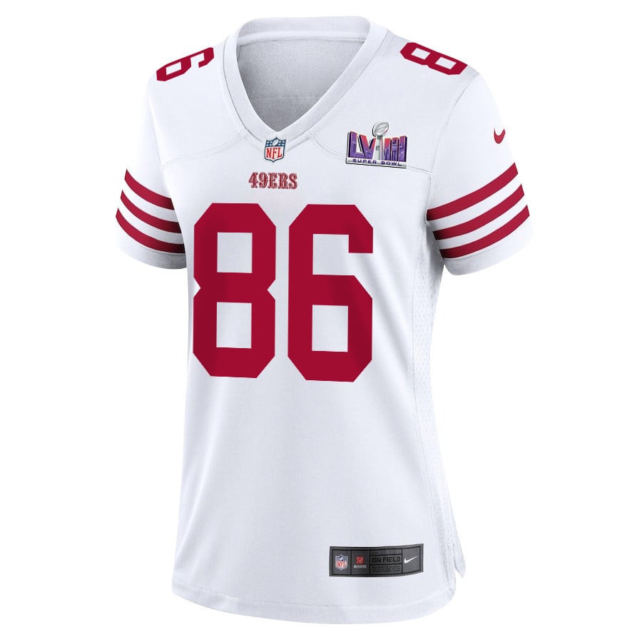 Tay Martin 86 San Francisco 49ers Super Bowl LVIII Patch Game Jersey – White JS9326