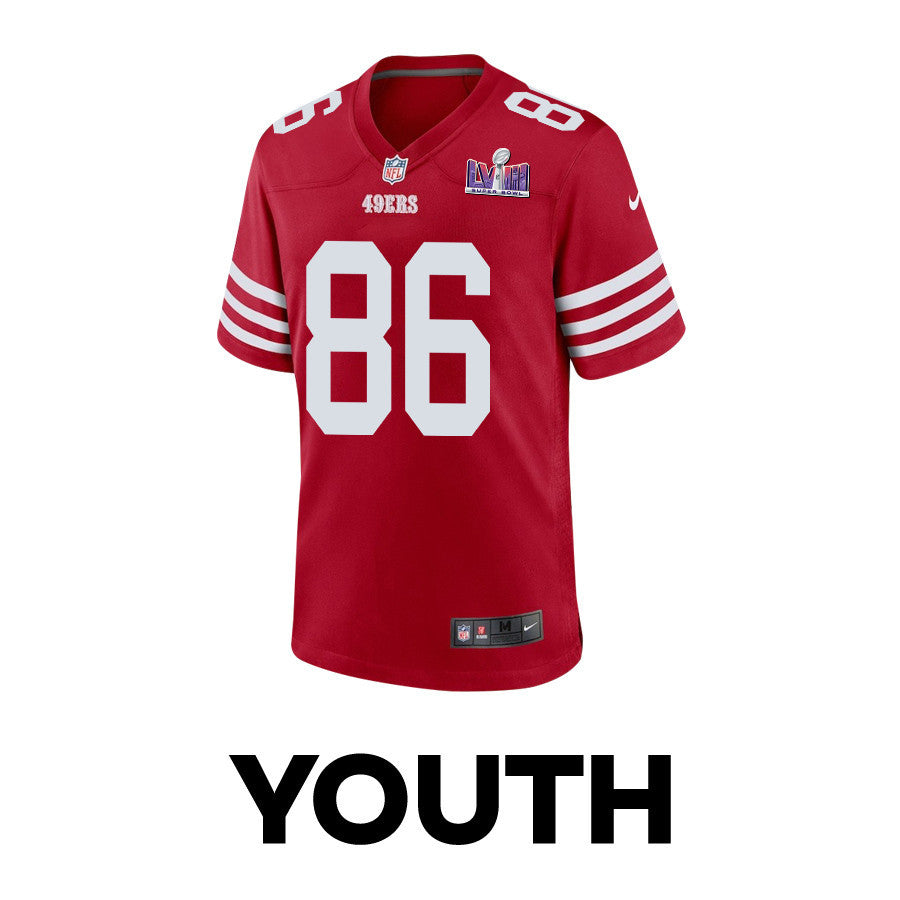 Tay Martin 86 San Francisco 49ers Super Bowl LVIII Patch Game Jersey – Scarlet JS2094