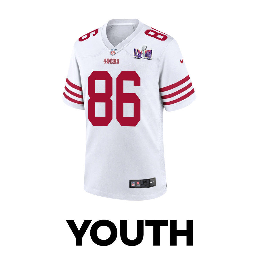 Tay Martin 86 San Francisco 49ers Super Bowl LVIII Patch Game Jersey – White JS4689