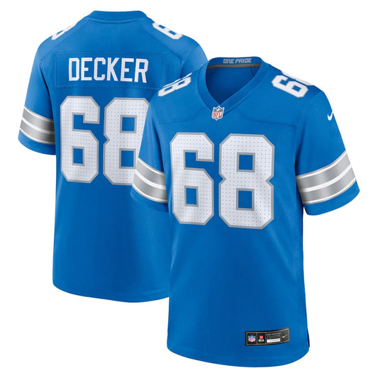 Taylor Decker 68 Detroit Lions Team Game Jersey – Blue JS8951