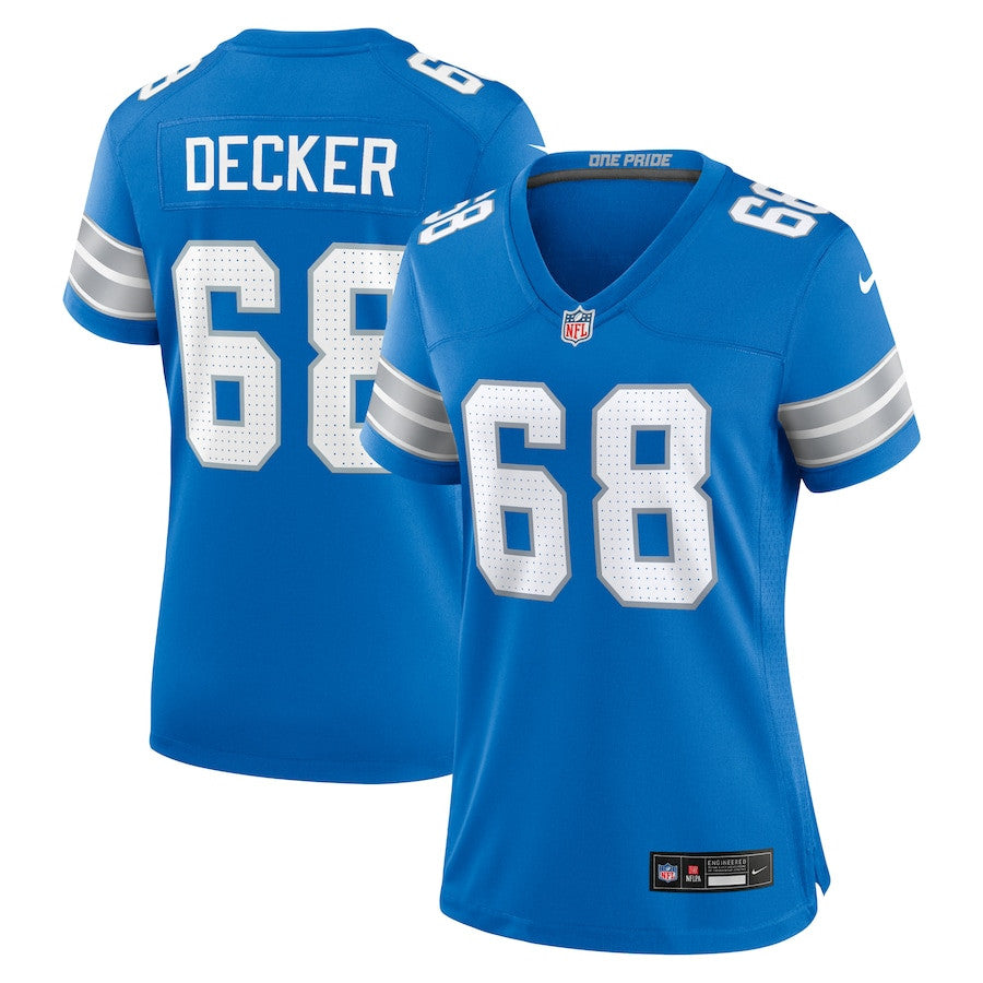 Taylor Decker 68 Detroit Lions Team Game Jersey – Blue JS2058