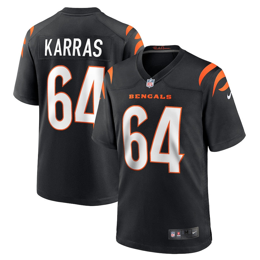 Ted Karras 64 Cincinnati Bengals Team Game Jersey – Black JS1213