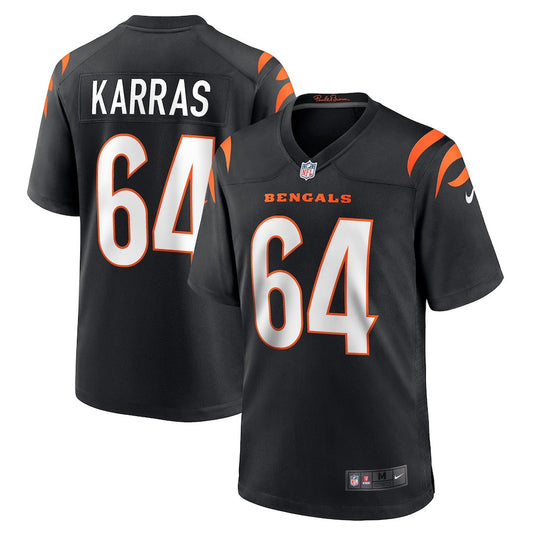 Ted Karras 64 Cincinnati Bengals Team Game Jersey – Black JS1213
