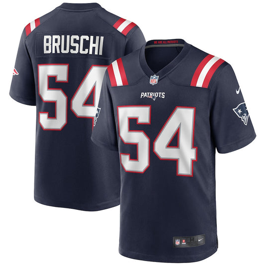 Tedy Bruschi 54 New England Patriots Game Retired Jersey – Navy JS4367