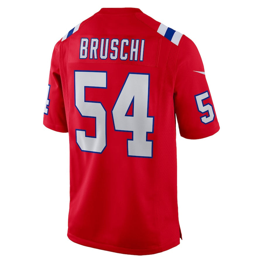 Tedy Bruschi 54 New England Patriots Retired Alternate Game Jersey – Red JS2911