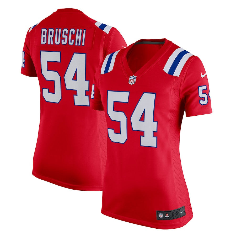 Tedy Bruschi 54 New England Patriots Retired Game Jersey – Red JS4538