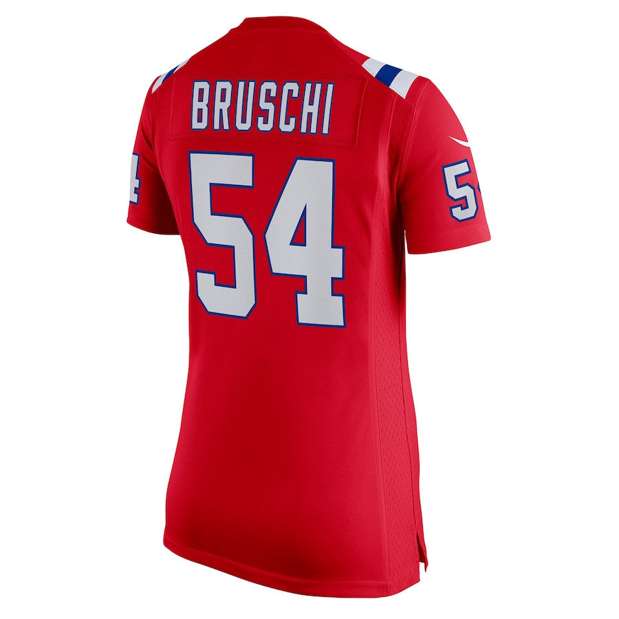 Tedy Bruschi 54 New England Patriots Retired Game Jersey – Red JS4538