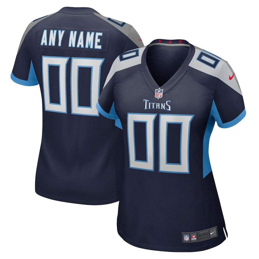 Tennessee Titans Custom Game Jersey – Navy JS8336