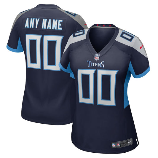 Tennessee Titans Custom Game Jersey – Navy JS8336