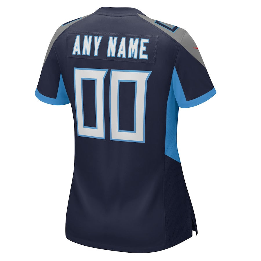 Tennessee Titans Custom Game Jersey – Navy JS8336