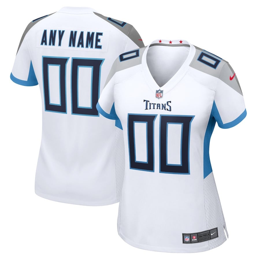Tennessee Titans Custom Game Jersey – White JS9129