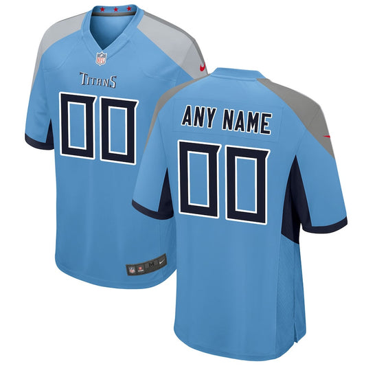 Tennessee Titans Alternate Custom Game Jersey – Light Blue JS3150