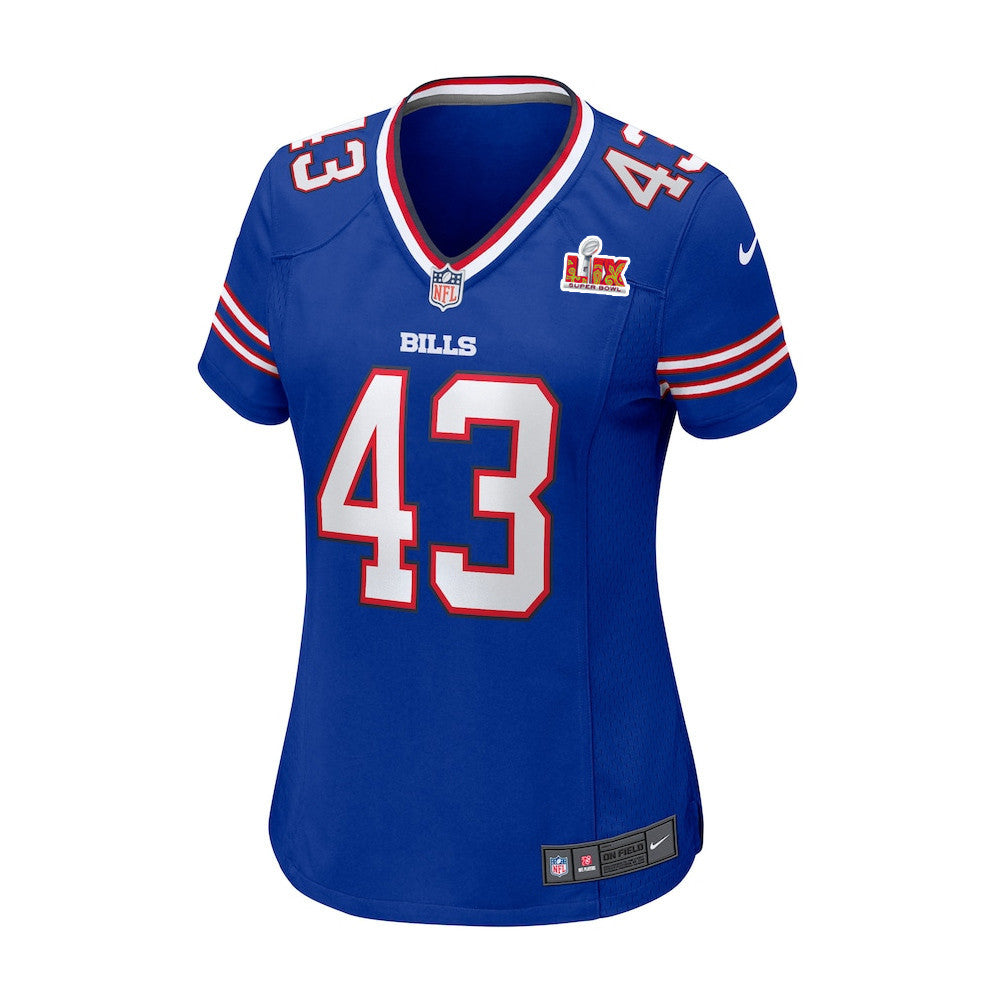 Terrel Bernard #43 Buffalo Bills Super Bowl LIX Jersey – Royal JS4381