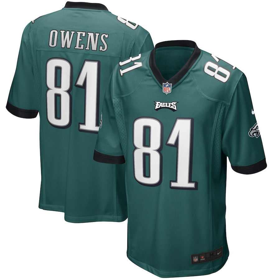Terrell Owens 81 Philadelphia Eagles Game Retired Jersey – Midnight Green JS2192