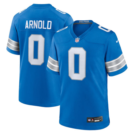 Terrion Arnold 0 Detroit Lions Player Game Jersey – Blue JS7324