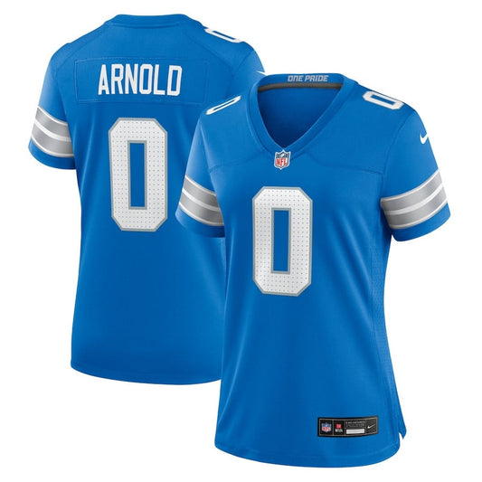Terrion Arnold 0 Detroit Lions Team Game Jersey – Blue JS4491