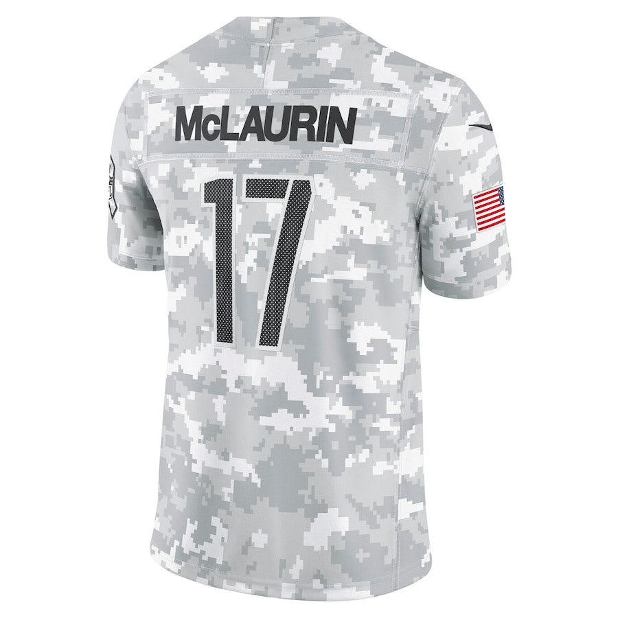 Terry McLaurin 17 Washington Commanders 2024 Salute to Service Limited Jersey – Arctic Camo JS6233